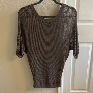 Brown crochet sweater
